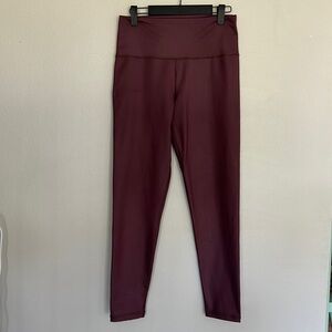 Aerie Chill Play Move Leggings Maroon Size Large